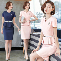 Business wear womens suit 2020 summer new short-sleeved OL temperament fashion consultant tooling beautician overalls