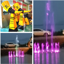 Scenic area amusement toys riding bicycle Net red shouts spring horn horn shouting fountain horn pool net Red Bridge