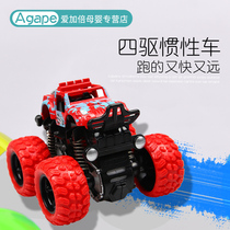 Lesi childrens toy car four-wheel drive inertial vehicle off-road 2-3-4 year old boy baby 5 aircraft return fire truck