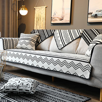 Sofa cover cloth universal double sided sofa cushion Four seasons non-slip upscale cushions cotton linen cover Nordic minimalist sofa towels
