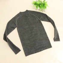 Mens sports fitness tight long sleeves seamless one piece body shaping personality jacquard half high collar underwear