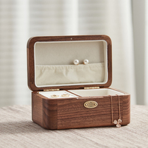 First heart wooden jewelry box storage box small exquisite portable household wedding anti-oxidation European large-capacity female gift