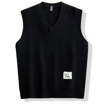 2022 Autumn Winter Mens New V Collar Vest Sweaters Fashion Trends 100 Hitch Casual Waistcoat Wool Clothe Shoulder Jacket