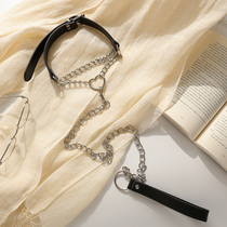 Loving Chain Sexy Neck Collar Lock Bone Chain Tune Teaching Neck Ring Black Cortical Love Anecdotes Underwear Accessories Adjustable Flirto