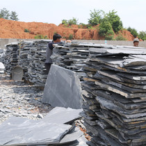 Natural blue slate rust stone irregular rubble smashed into the ground paving courtyard floor tiles paving chaotic stone flakes cultural stone fragments