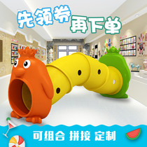 Outdoor large childrens plastic drilling tunnel Kindergarten sensory integration training combination drilling toy community equipment