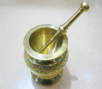 Indian national specialty handicraft brass grinding pot sanding various beans convenient special copper products