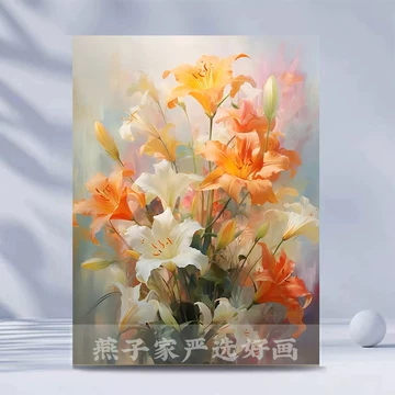 百合花油画-百合花油画促销价格、百合花油画品牌- 淘宝