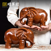 Wood carving Elephant Ornaments Thailand solid wood feng shui mahogany object carving Rosewood head crafts wooden fortune elephant