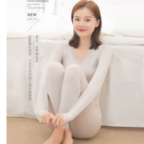 Anfi seamless body autumn clothes autumn pants V collar fever thin personal display thermal underwear set 6563
