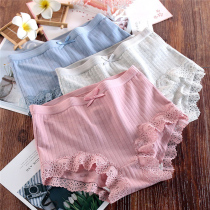 High-waisted underwear womens cotton antibacterial breathable abdomen cotton size fat mm200 kg boxer shorts head