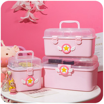 Cute small medicine box family spare box small medicine box household portable family small mask storage box