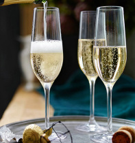 European style retro champagne glass Set 6 home tall chicken tail bubble glasses 2 pair of couple cups