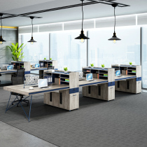 Staff desk industrial screen partition card holder staff table and chair combination double six financial computer desk