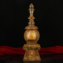 Tibetan crystal inscription if the heart of the Totesheli Pagoda with Kim Gangshelli Buddha niche in the Totesé Pagoda