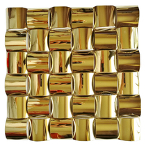 KTV arched clubhouse European-style three-dimensional night scene Metal mosaic Stainless steel tile TV background wall border brick