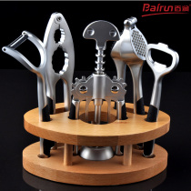 100 Moisturizing Kitchen Supplies Fine Kitchenware Six Pieces Red Wine Openers Press Garlic Tools Walnut Clip Creative Gift Suit