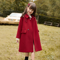 Girl child Son Coat 2021 New Ocean Qi Red Child Fur Coats Thickened Mid and Autumn Winter in Korean version