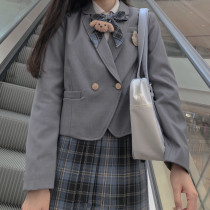 jk uniform spring and autumn school female dress suit outer suit female tide genuine full set of Japanese academic style original students