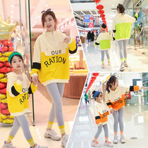 2022 new special net red high end pro-son Fried Street Mother Girl Spring mother and son foreign air sweatshirt Spring and autumn suit