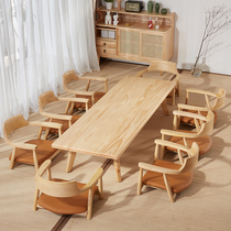 Japanese tea table solid wood tatami table Zen coffee table and room table seat combination low table sitting table