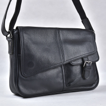 Man Bag Single Shoulder Bag Genuine Leather Skew Satchel Cross Section Large Capacity Casual Backpack Handmade Head Layer Cow Leather Postman Bag Special Price