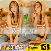 2180 New pregnant woman photo cute playful personality fashion belly mommy art shoot photo theme clothing