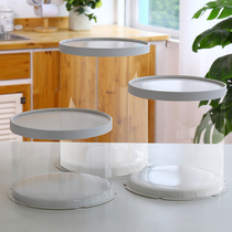 Fully transparent round cake box 4 6 8 10 inch single layer double layer three layer four layer super high baking box