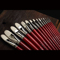 Spain imported ESCODA pen King oil painting pen flat peak elastic hard fiber hair acrylic hook line pen 4450