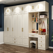 Modern minimalist wardrobe small apartment bedroom cabinet rental room storage storage storage with dressing table wooden wardrobe