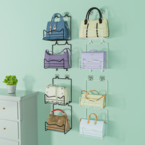  Bag storage rack Finishing rack Student dormitory bedroom artifact Wardrobe door rear wall shelf Bag hanging bag