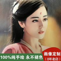 Sketch portrait custom portrait painting pure hand-painted figure painting color lead painting real-life photo turn hand-painted generation pencil drawing