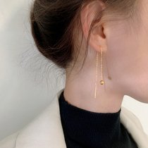 Earrings 2021 New wave ear nail female autumn winter small crowddesign sensation 18k gold pearl earline long style ear decoration small