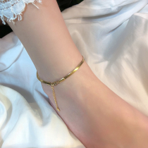 Snake bone foot chain female 2021 New 18k rose Kinson system fairy air Net Red Lady adjustable titanium steel does not fade