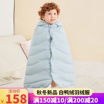 Baby cloak Cloak Autumn and winter out down comforter Winter baby thickened coat can reach out to warm shawl