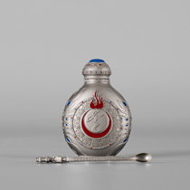 Rong Dynasty auspicious Xianrui metal snuff bottle send leaders send elders special handicrafts collection Gift snuff bottle