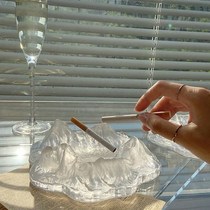 Nordic style light and luxurious ashtrays Pole minimins Home Living room Office Creative currents Snow Mountain Iceberg Swing