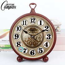 Kangba clock Big character living room bedroom placed home seat hanging desktop with alarm clock creative Nordic fashion style