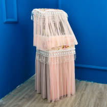 New home living room water dispenser dust cover lace fabric pastoral cover two-piece bucket set custom cover towel