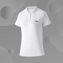 2021 New Li Ning training series womens short sleeve polo shirt lapel collar T-shirt leisure sports top APLR004