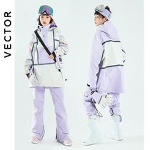 VECTOR21 new snowboarder women men hip hop Tide brand warm clothes suit ski big pro fan