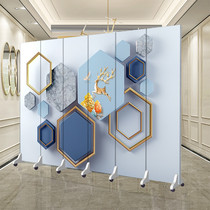 Nordic screen partition wall Simple modern living room household mobile push-pull folding office bed folding screen