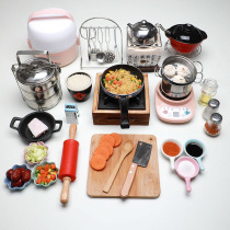 Mini kitchen real cooking play Japanese tableware Childrens home toys Net red fast hand with the same miniature kitchenware