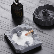 ins Wind astronaut ashtray cement creative personality trend Nordic light luxury small gray cylinder art cute girl