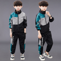 Boy Clothing Boy Spring Autumn Shipping Action Suit 2022 New Boy CUHK Boy Two Sets Childrens Korean Version Of Ocean Gas Tide