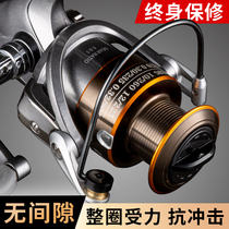 Gap-free spinning wheel All-metal long-throw fishing wheel Sea rod throwing rod special fishing line wheel Stainless steel Luya wheel fishing wheel
