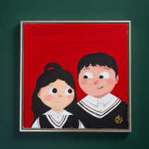 Send friends high-end wedding gifts hand-painted photos acrylic painting custom wedding gifts couple creative birthday gifts