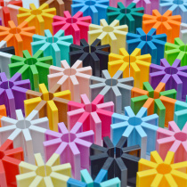 22-color childrens Domino educational toy standard plastic domino push guest Domino family portrait set