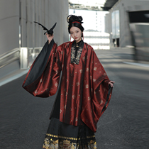 Jinguang Shining Weaving Division Original Chuang Ming made Autumn and Winter Hanfu Womens Horse Face Dress Weaving Gold Collar