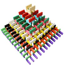 Domino solid wood teacher recommends kindergarten monochrome extra-large 6cm puzzle interesting 3-5 years old